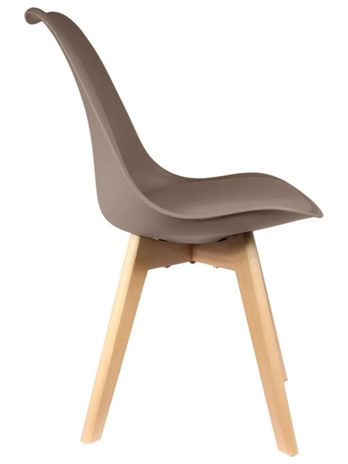 Esszimmerstuhl "Scandinave" in Taupe - (B)46 x (H)86,5 x (T)52 cm