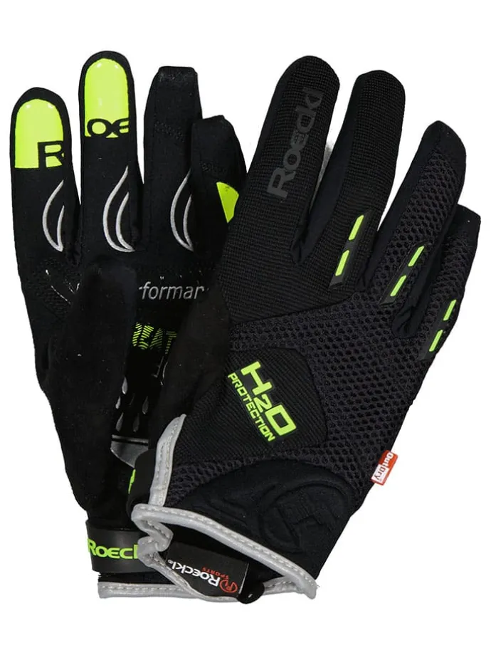 Fahrradhandschuhe in Schwarz/ Gelb