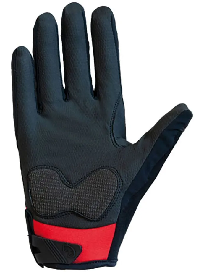 Fahrradhandschuhe "Molteno" in Schwarz/ Grau/ Rot
