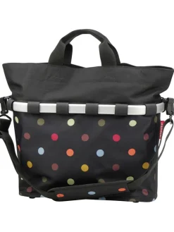 Fahrradkorb "KLICKfix" in Schwarz/ Bunt - (B)40 x (H)35 x (T)20 cm