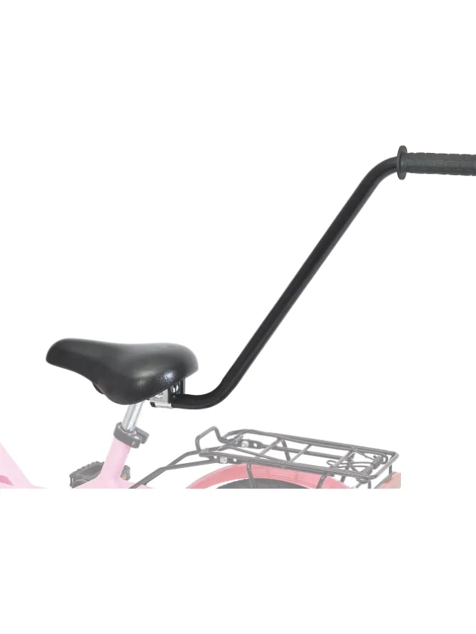 Fahrradlernhilfe Sattel mit Schiebestange black TOP