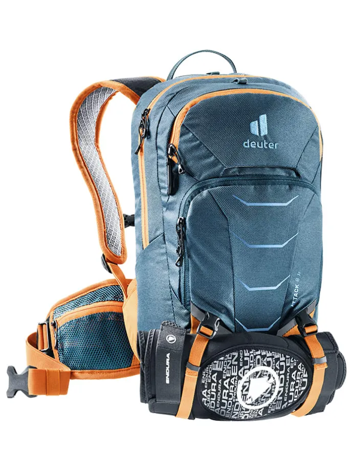 Fahrradrucksack "Attack 8 JR" in Dunkelblau/ Orange - (B)24 x (H)42 x (T)14 cm