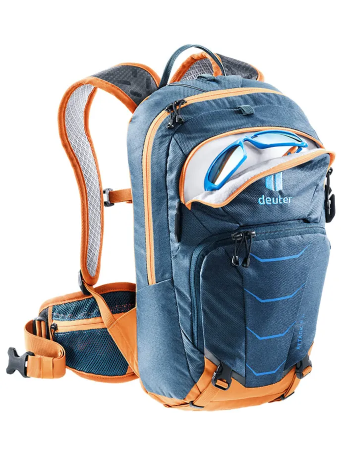 Fahrradrucksack "Attack 8 JR" in Dunkelblau/ Orange - (B)24 x (H)42 x (T)14 cm