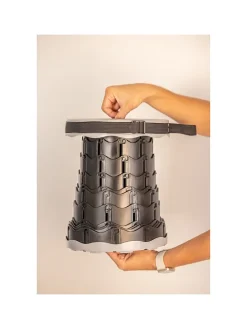 Falthocker in Schwarz - (H)45 cm