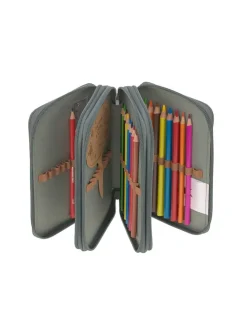Federmäppchen "Unique" in Grau - (B)12,8 x (H)6,8 x (T)21 cm