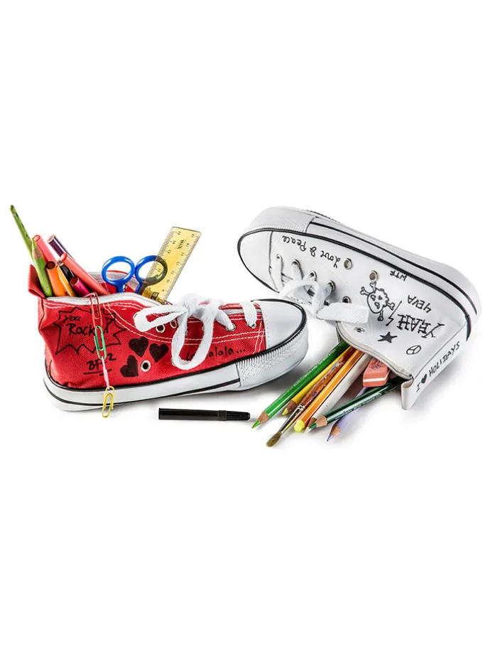 Federtasche "Donkey Doodle" in Weiß - (B)25 x (H)13 cm