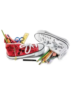 Federtasche "Donkey Doodle" in Rot - (B)25 x (H)13 cm