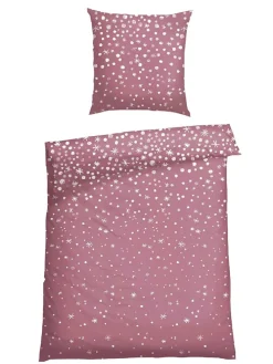 Feinbiber-Bettwäsche-Set "Runa" in Rosa