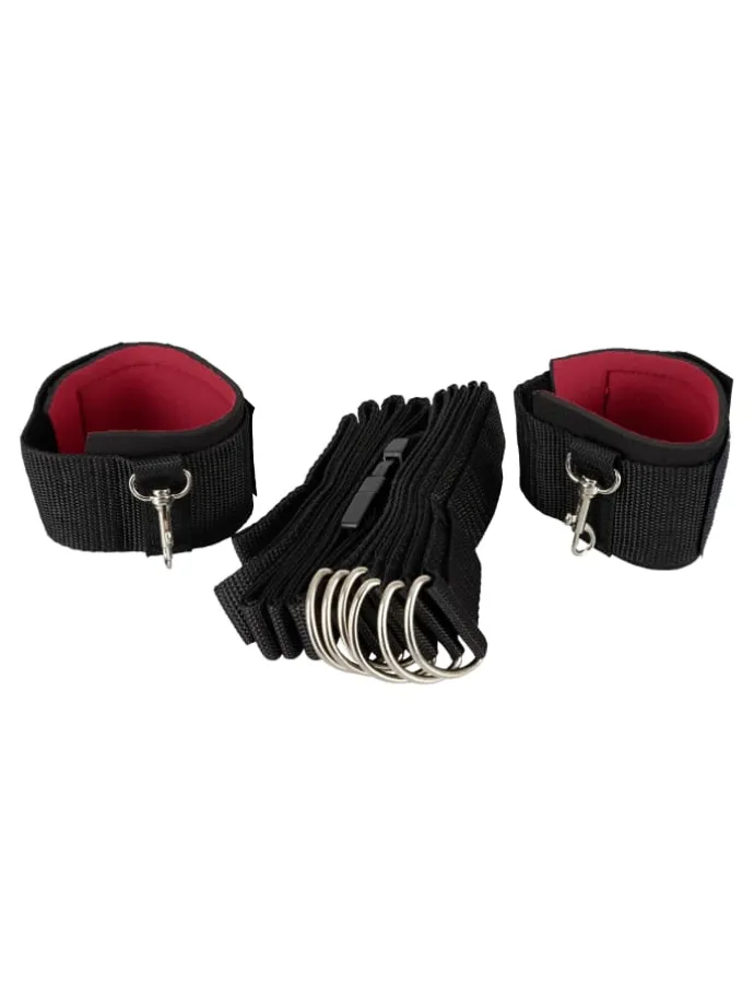 Fessel-Set Bett-Fesseln in schwarz