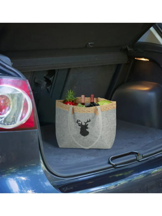Filztasche "Hirsch" in Grau
