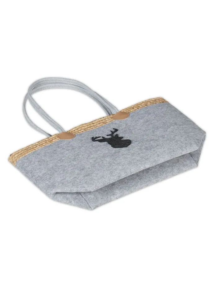 Filztasche "Hirsch" in Grau