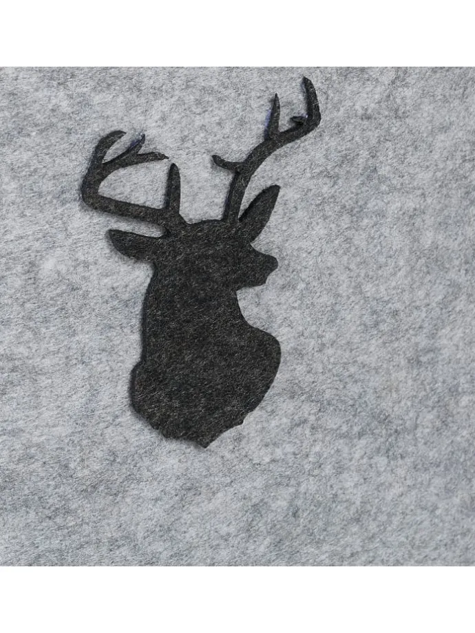 Filztasche "Hirsch" in Grau