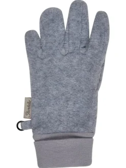 Fingerhandschuhe in silber mel.