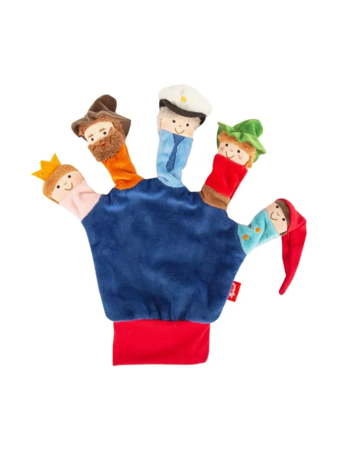 Fingerpuppen-Handschuh Räuber in dunkelblau/bunt