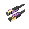 Flaches Netzwerkkabel UTP CAT7 RJ45 Ethernet 10Gbps 15m schwarz