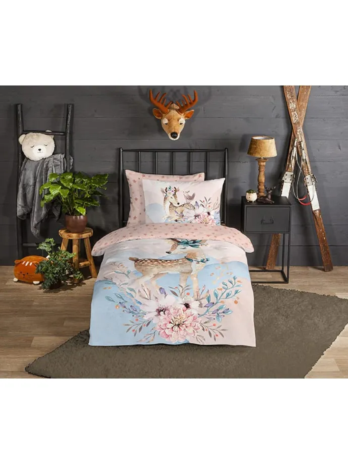 Flanell-Bettwäsche-Set "Josy" in Rosa