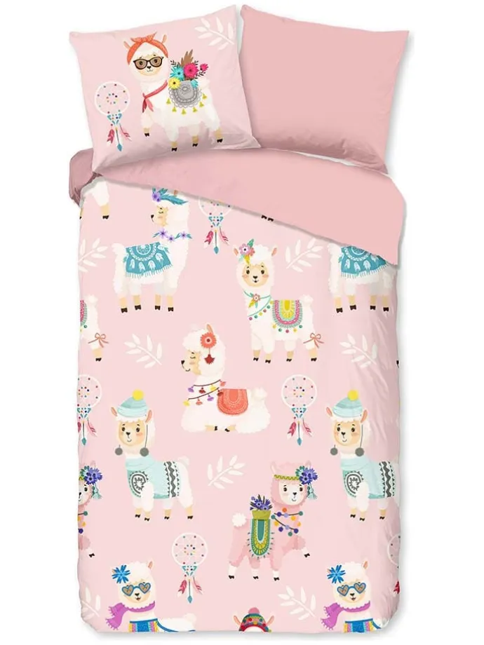 Flanell-Bettwäsche-Set "Ladida" in Rosa
