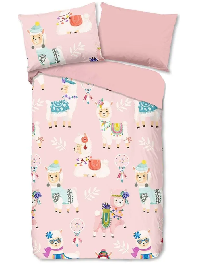 Flanell-Bettwäsche-Set "Ladida" in Rosa