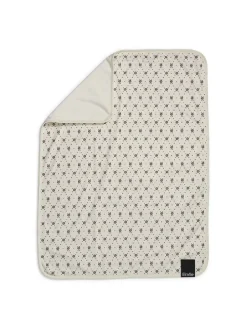 Fleece Decke - Monogram Print in Bunt 100 x 75 cm