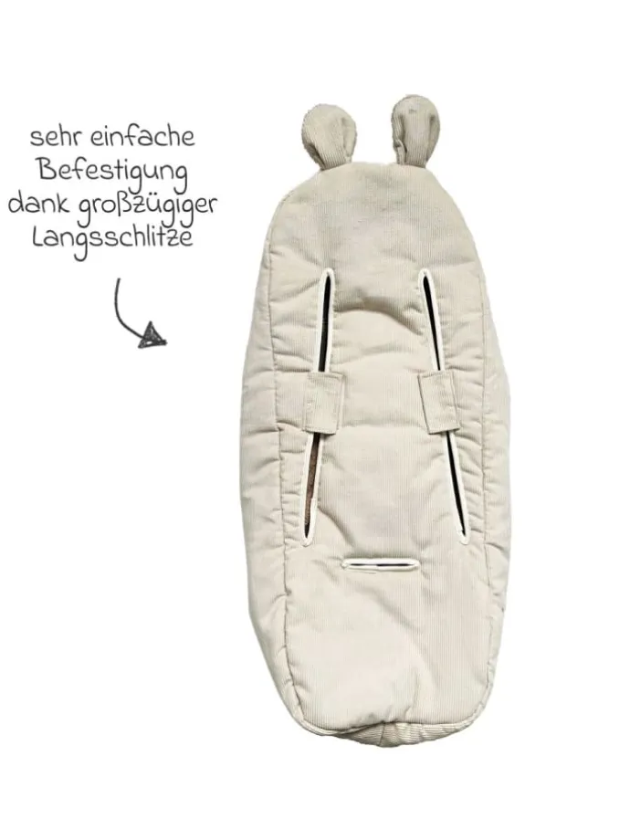 Fleece-Fußsack Hima für Babyschalen & Babywannen in braun
