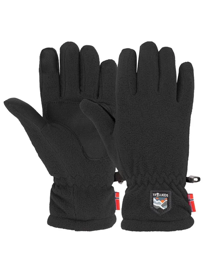 Fleece-Handschuhe "Eikedalen" in Schwarz