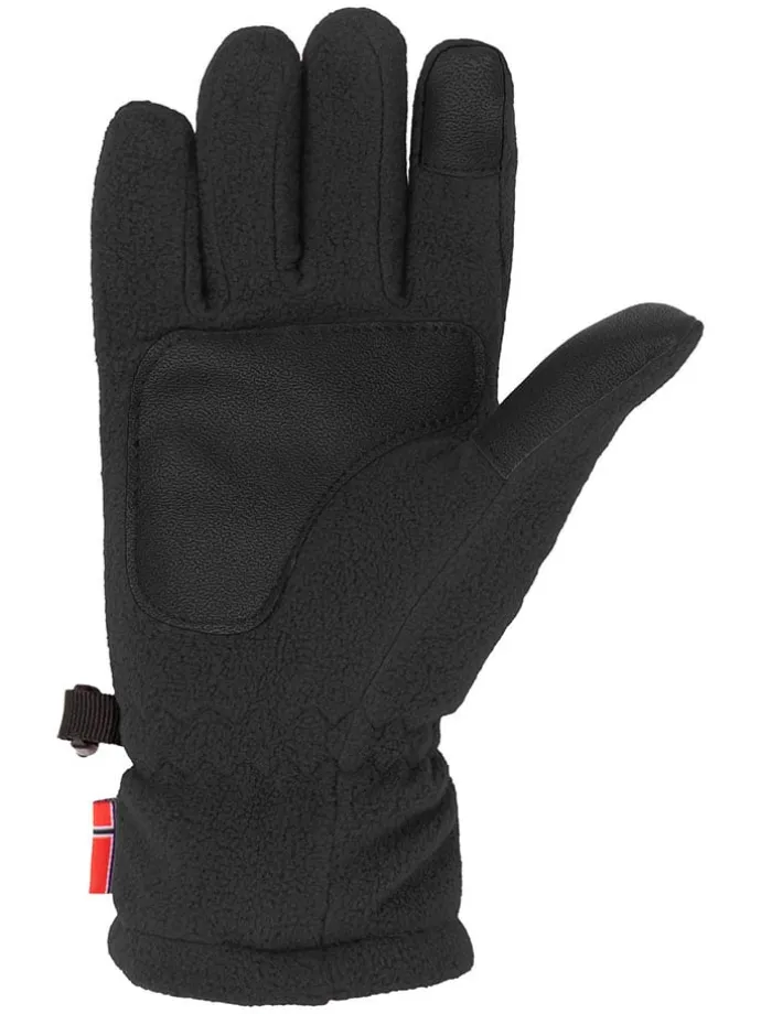 Fleece-Handschuhe "Eikedalen" in Schwarz