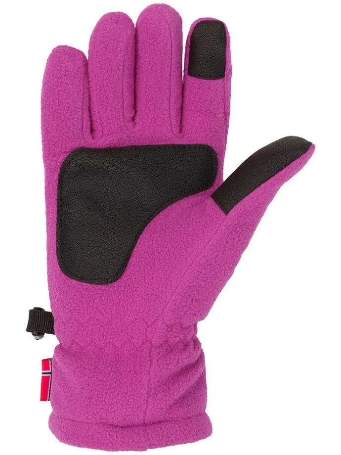 Fleece-Handschuhe "Eikedalen" in Beere