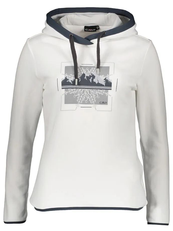 Fleecehoodie in Weiß