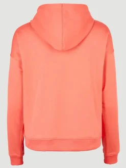 Fleecehoodie "Rutile" in Orange/ Pink