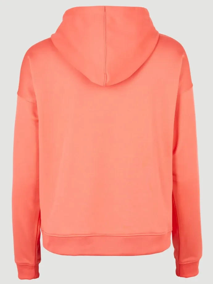 Fleecehoodie "Rutile" in Orange/ Pink