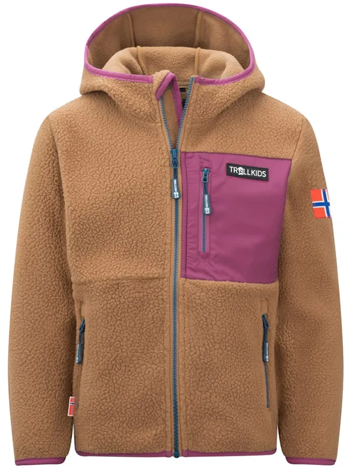 Fleecejacke "Aurlandsfjord" in Hellbraun