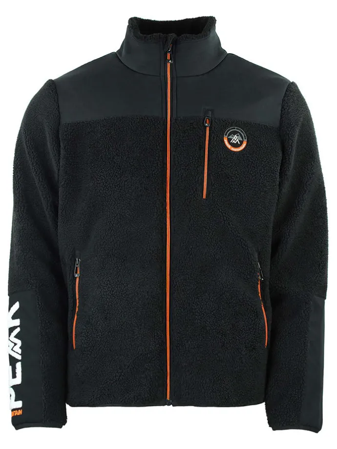 Fleecejacke "Cafron" in Schwarz