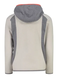 Fleecejacke in Beige/ Grau/ Orange