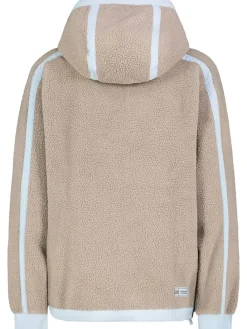 Fleecejacke in Beige/ Hellblau