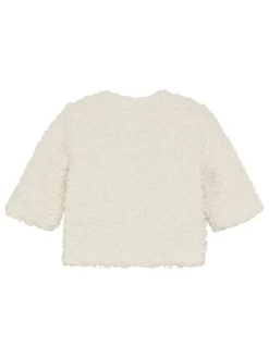 Fleecejacke in Creme