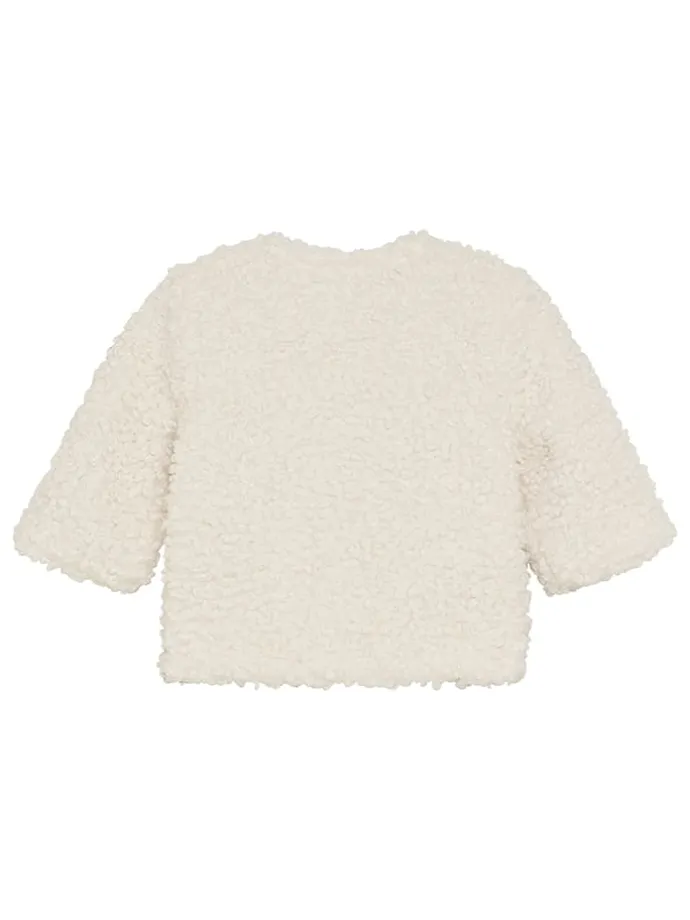 Fleecejacke in Creme