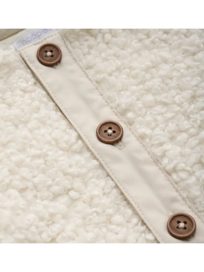 Fleecejacke in Creme