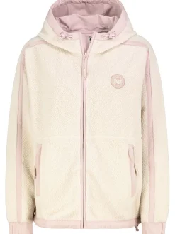 Fleecejacke in Creme/ Rosé