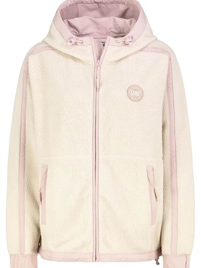 Fleecejacke in Creme/ Rosé