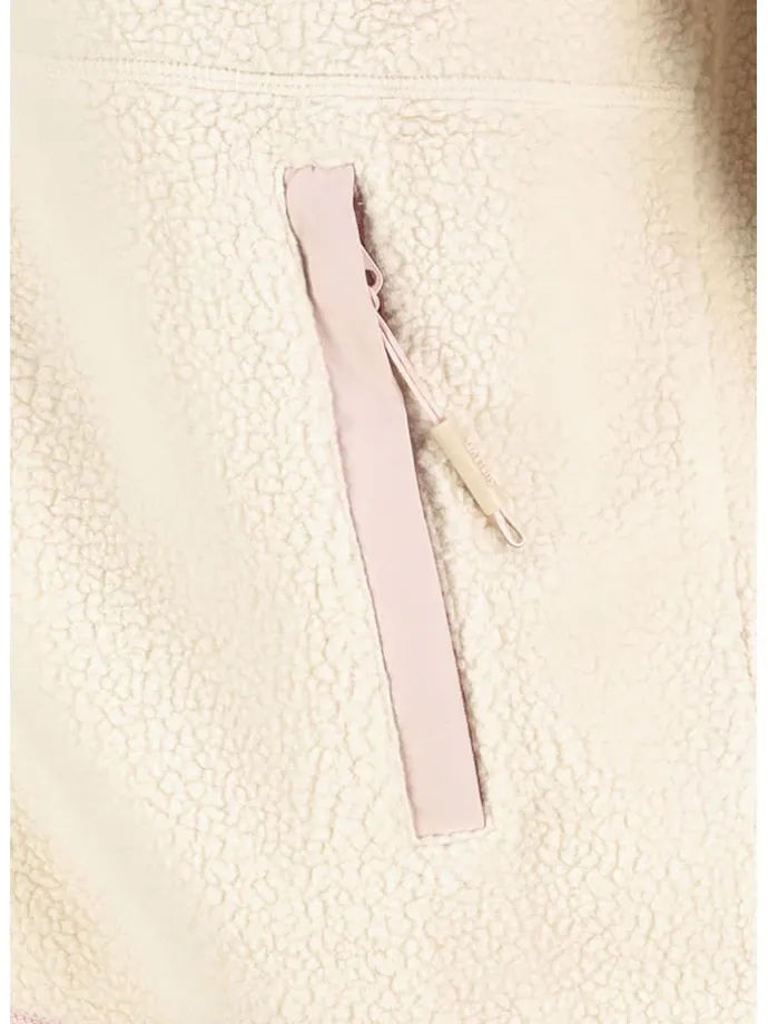 Fleecejacke in Creme/ Rosé