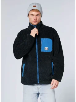 Fleecejacke in Dunkelblau/ Blau