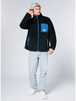 Fleecejacke in Dunkelblau/ Blau