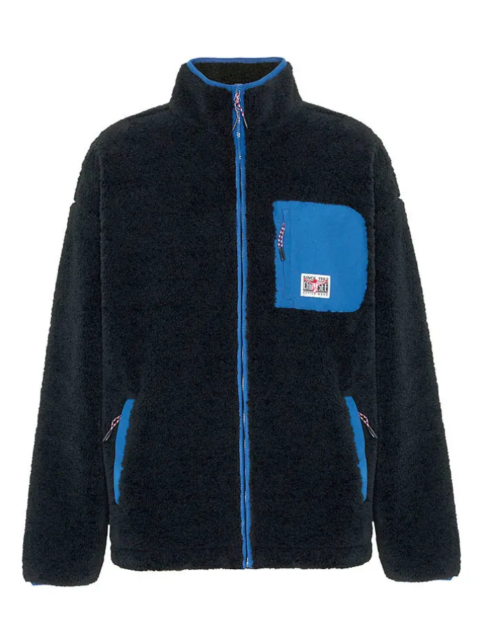 Fleecejacke in Dunkelblau/ Blau