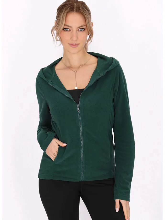 Fleecejacke in Dunkelgrün