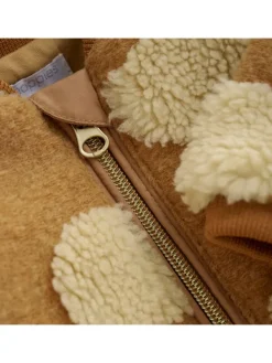 Fleecejacke in Hellbraun/ Beige