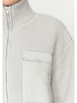 Fleecejacke in Hellgrau