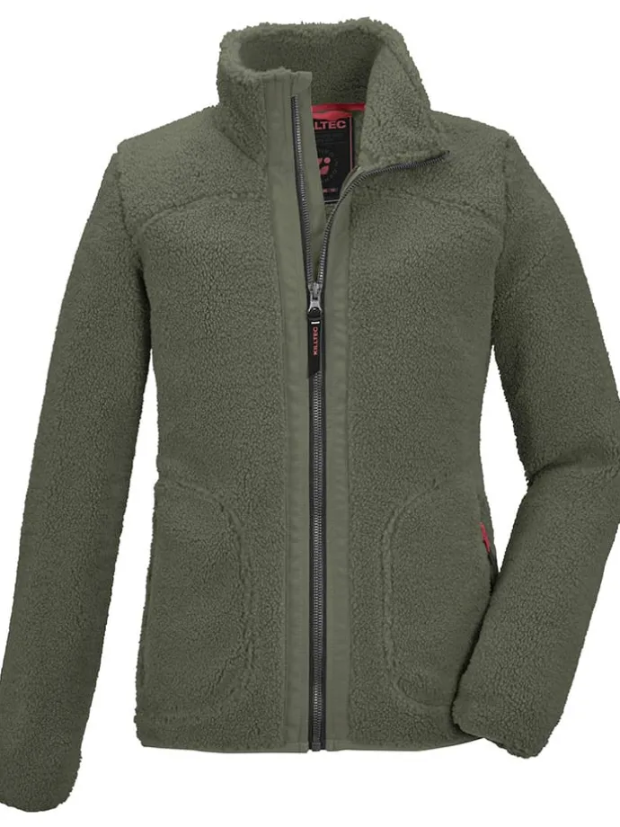 Fleecejacke in Khaki