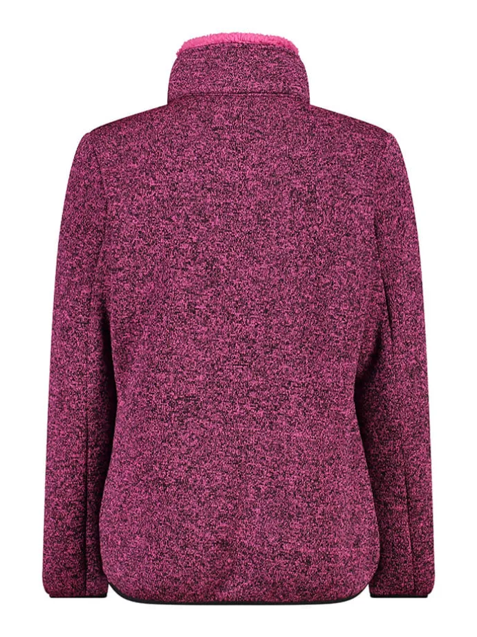 Fleecejacke in Pink/ Schwarz