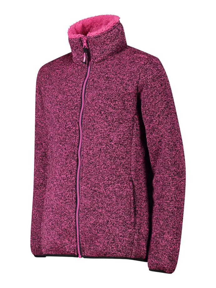 Fleecejacke in Pink/ Schwarz