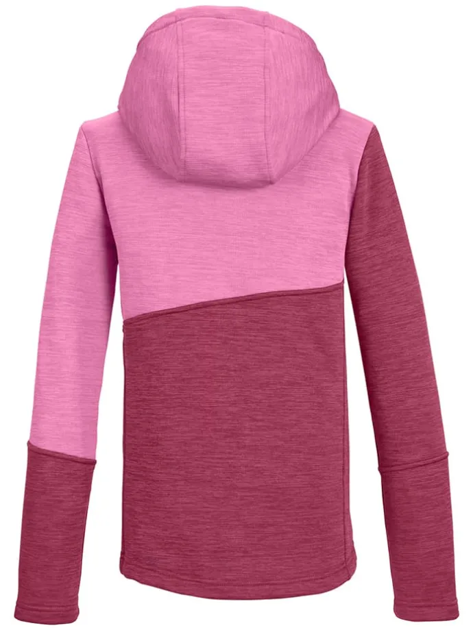 Fleecejacke in Rot/ Rosa